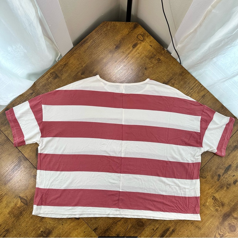 Old Navy Women's Luxe Oversized Crop T-Shirt, Striped Spice Girl, Small NWT - Picture 8 of 11
